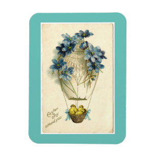 Íman Pintinhos De Páscoa Vintage No Balão