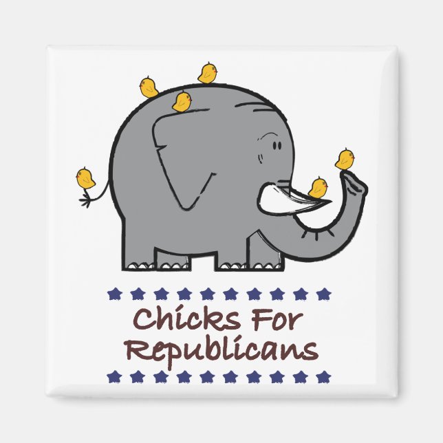 Íman pintinhos para ímã republicano (Frente)