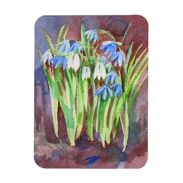 Íman Pintor de primavera azul-de-lula siberiana (Vertical)