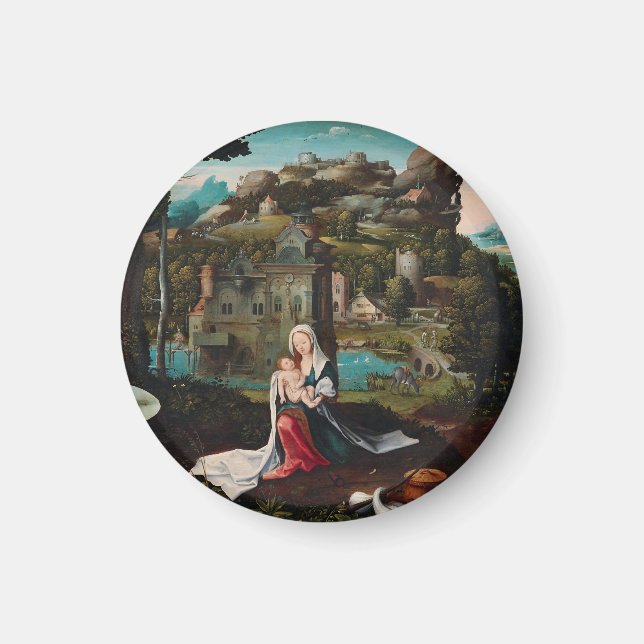 Íman Pintura a óleo de madeira (Frente)