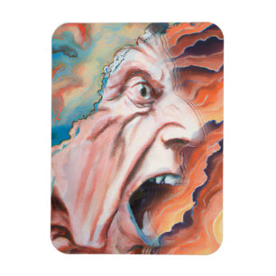 Íman Pintura a óleo de ondas de pânico