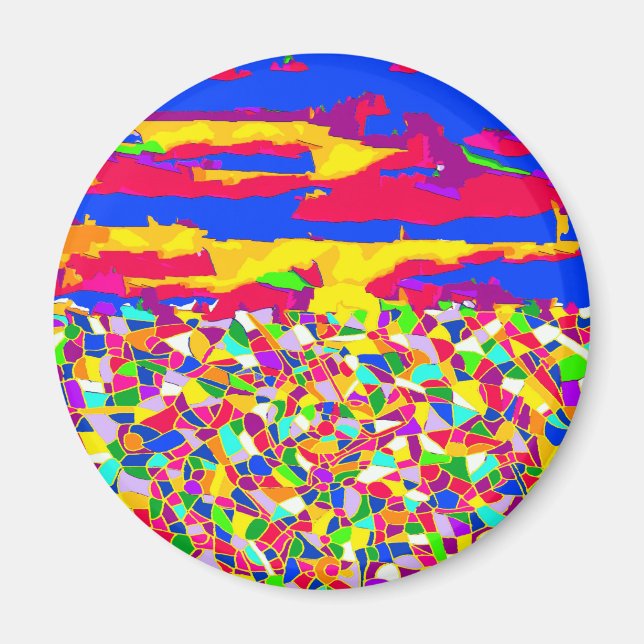 Íman pintura a óleo de transcendência abstrato (Frente)