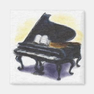 Íman Pintura a óleo: Meu piano