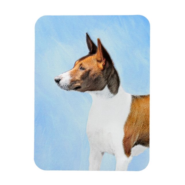 Íman Pintura Basenji - Arte Original Custa (Vertical)