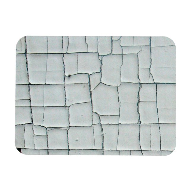 Íman Pintura branca rachada e estilizada (Horizontal)