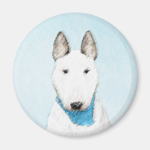 Íman Pintura Bull Terrier - Arte Cachorro Original Boni