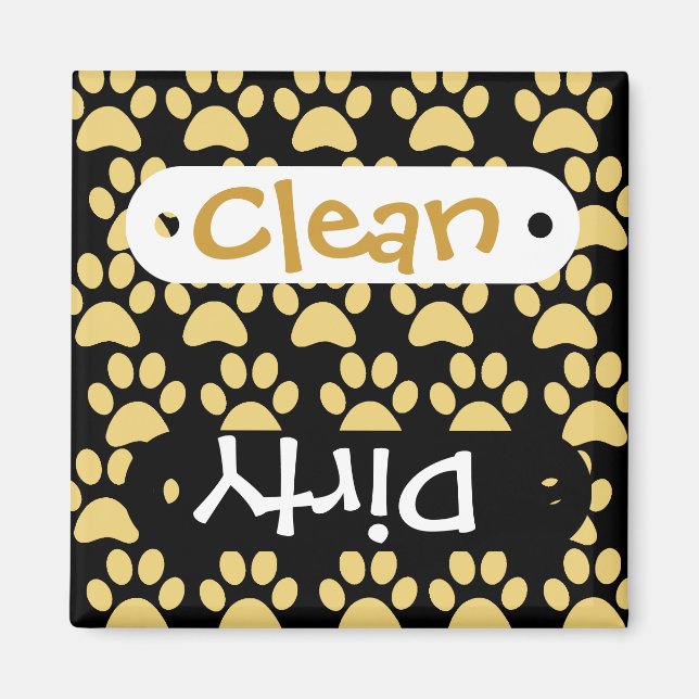 Íman Pintura Cachorra Bonita Imprime Pata Cachorro Tão  (Frente)