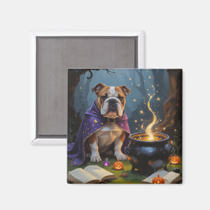 Íman Pintura Caprichosa de Bulldog de Halloween