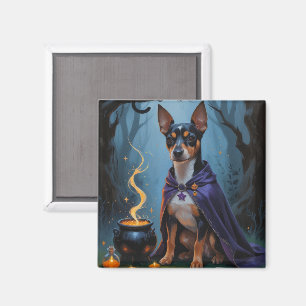 Íman Pintura caprichosa de Halloween do cão Affenpinsch