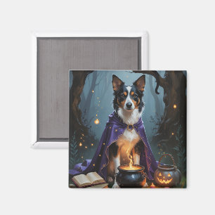 Íman Pintura caprichosa de Halloween do cão Kelpie aust