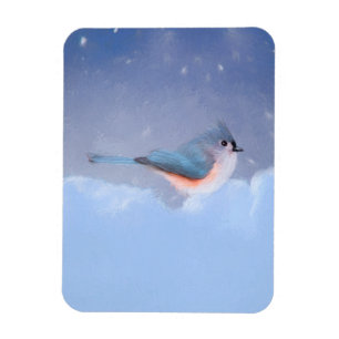Íman Pintura com Titmouse Tufado - Arte Cachorra Origin