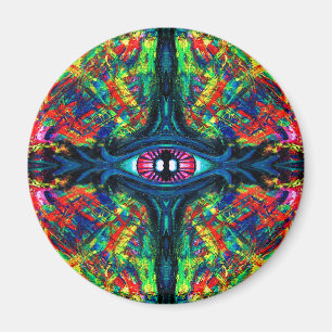 Íman Pintura com torção de olhos e trippy