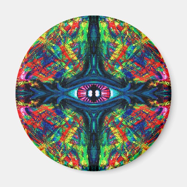 Íman Pintura com torção de olhos e trippy (Frente)