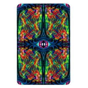 Íman Pintura com torção de olhos e trippy