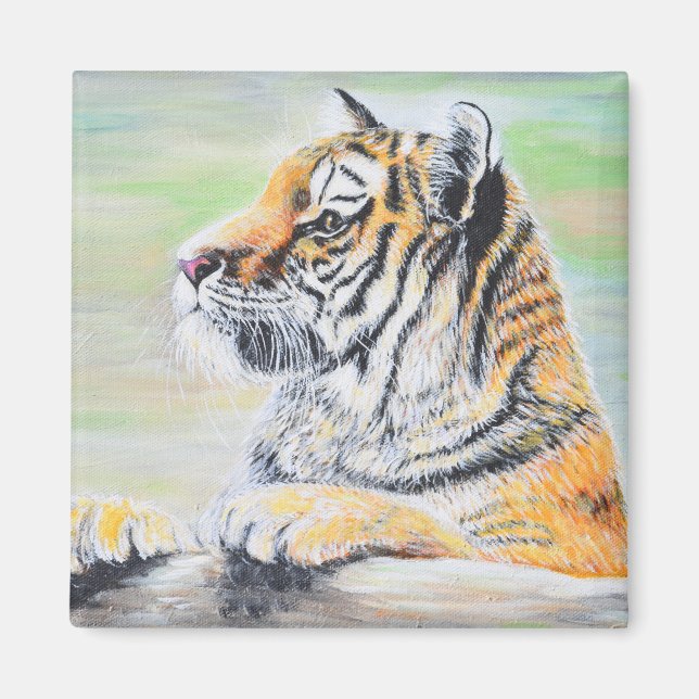 Íman Pintura curiosa do Tigre (Frente)