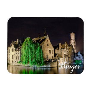 Íman Pintura da cidade antiga de Bruges e da torre de B