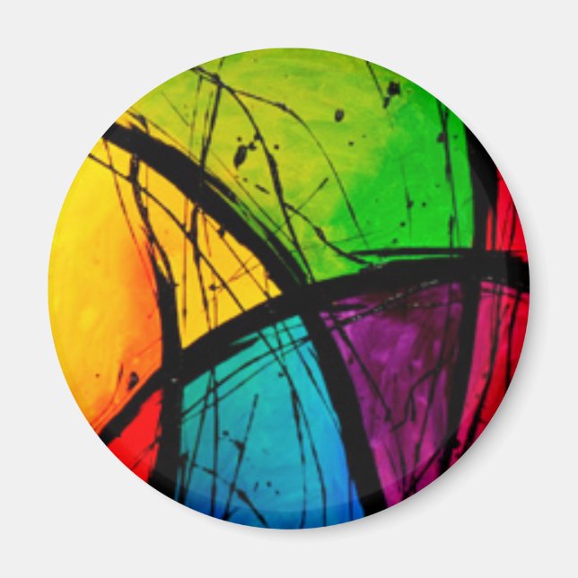 Íman Pintura de Abstrato Brilhante (Frente)