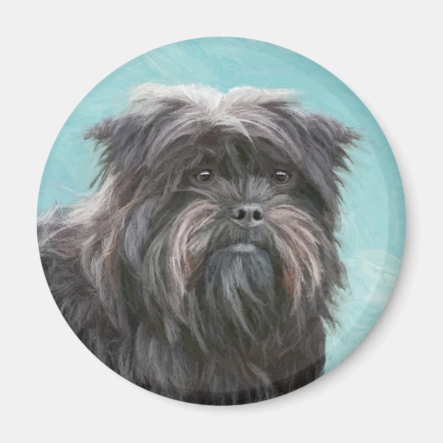 Íman Pintura de Affenpinscher - Arte de Cachorro Origin (Frente)