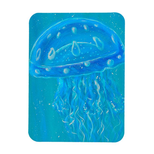 Íman Pintura de Água-Viva Azul (Vertical)