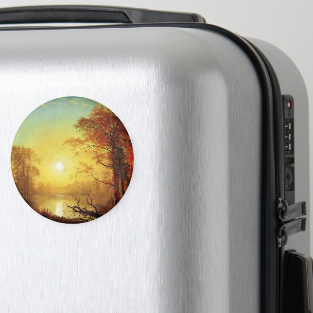Íman pintura de Albert Bierstadt, Nascer do Sol, (In Situ (Luggage))