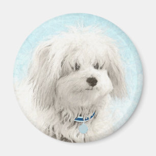 Íman Pintura de Algodão de Tulear - Arte de Cachorro O
