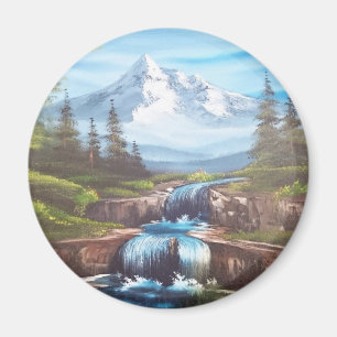Íman Pintura de arte “Bergfrühlung” trenó corcel
