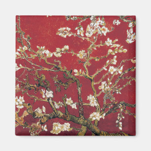 Íman Pintura de Arte de Almond Blossoms Red Vincent van