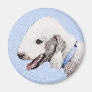 Íman Pintura de Bedlington Terrier - Arte de Cachorro O
