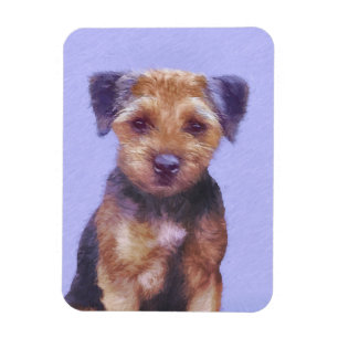 Íman Pintura de Borda Terrier - Arte de Cachorro Origin