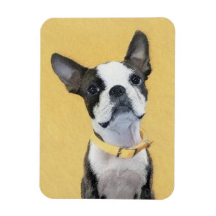 Íman Pintura de Boston Terrier - Arte de Cachorro Origi