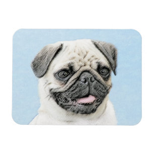Íman Pintura de Cachorro - Arte de Cachorro Original Bo