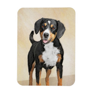 Íman Pintura de Cachorro de Montanha Entlebucher - Arte