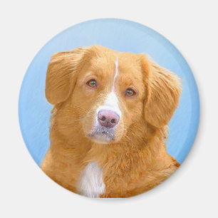Íman Pintura de Cachorro de Retriever com Tolerância a