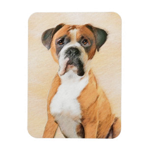 Íman Pintura De Cachorro Descortada Arte Animal Origina
