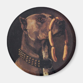 Íman Pintura de Cachorro Engraçado