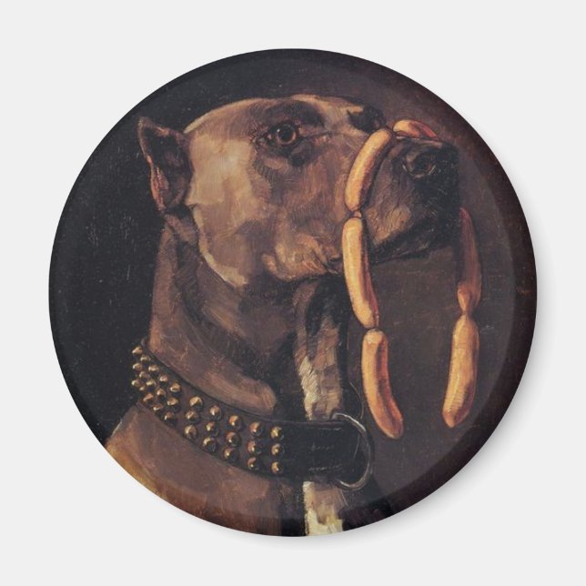 Íman Pintura de Cachorro Engraçado (Frente)