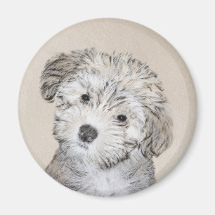 Íman Pintura De Cachorro Havanês - Arte Cachorra Origi