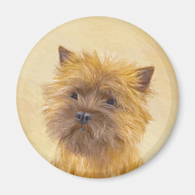 Íman Pintura de Cairn Terrier - Arte de Cachorro Origin (Frente)