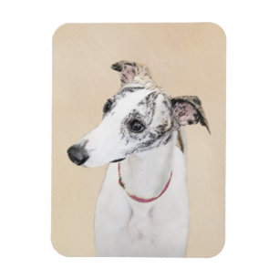 Íman Pintura de chicote - Arte de Cão Original Bonita