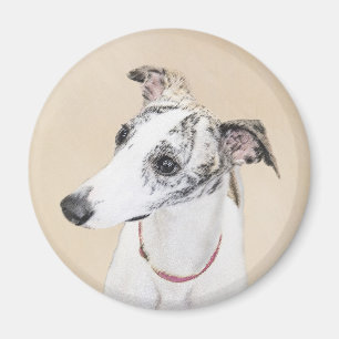 Íman Pintura de chicote - Arte de Cão Original Bonita