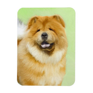 Íman Pintura De Chow Chow - Arte De Cão Original Bonit