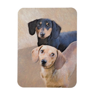 Íman Pintura de Dachshund (Smooth) - Arte de Cão Origin