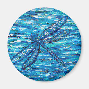 Íman Pintura de Dragonfly Azul