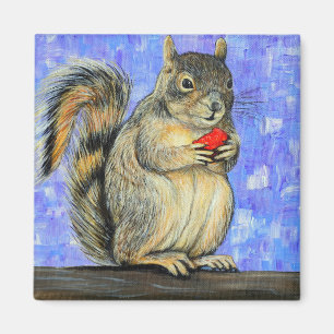 Íman Pintura de Esquilo Cheeky