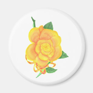 Íman Pintura de Fita Vermelha Rosa Amarelo, Magnets