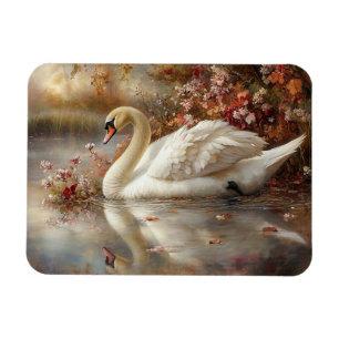 Íman Pintura de Folhagem de Swan Pastel Autumn