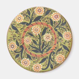 Íman Pintura de Folhas Florais