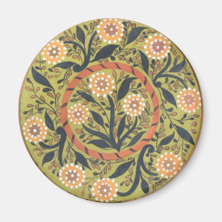 Íman Pintura de Folhas Florais