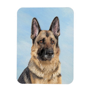Íman Pintura de german shepherd - Arte de Cachorro Orig