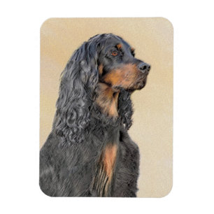 Íman Pintura de Gordon Setter - Arte de Cachorro Origin